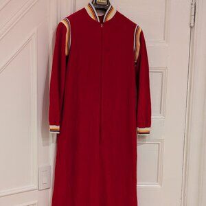 Gilead Women's Vintage Long Full-Length Red Flowy Robe Size Petite
